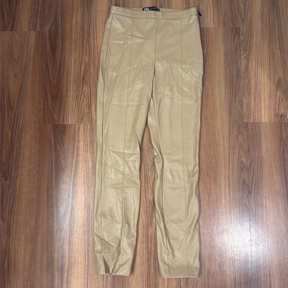 Zara Faux Leather Ankle Pants